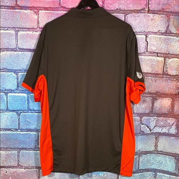 Nike NFL Cleveland Browns Polo Shirt Men’s XXL Dri-Fit Brown Orange Embroidered - Picture 6 of 7